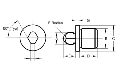 Bullet Nose Pins & Liners Drawing